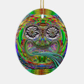 Button Oogaandoeningen Man Keramisch Ornament (Rechts)