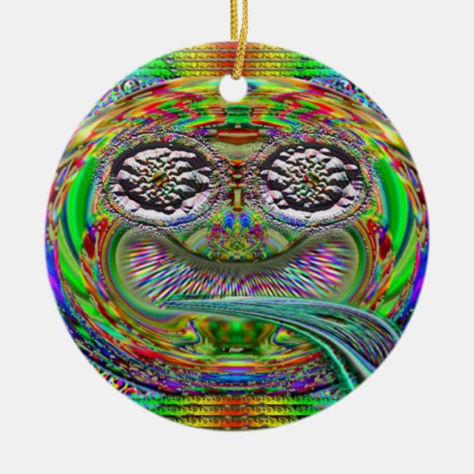 Button Oogaandoeningen Man Keramisch Ornament (Voorkant)