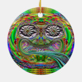 Button Oogaandoeningen Man Keramisch Ornament (Achterkant)