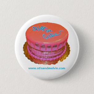 Button, Otis en Melvin, "High on Cake" cake Ronde Button 5,7 Cm
