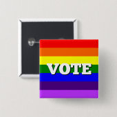 Button over de regenboogachtergrond (Voorkant /achterkant)