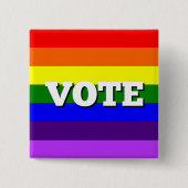 Button over de regenboogachtergrond (Voorkant)
