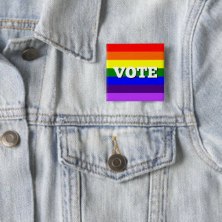 Button over de regenboogachtergrond
