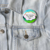 Button over wereldheerschappij (In situ)
