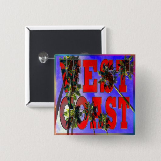 Button "Palm Sky: West Coast" (Voorkant /achterkant)