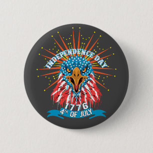 Button pin Amerikaanse mooie Impressive Eagle gra