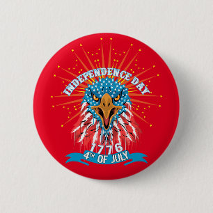 Button pin Amerikaanse mooie Impressive Eagle rood