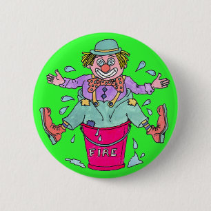 Button Pin Badge Clown Capers