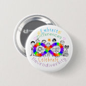 Button Pin voor Autisme-bewustmaking van verschill (Voorkant /achterkant)