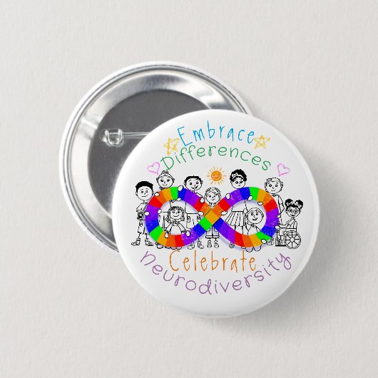 Button Pin voor Autisme-bewustmaking van verschill (Voorkant /achterkant)