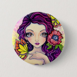 Button - Poppy Glamor