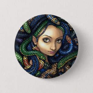 Button "Portret van Medusa"