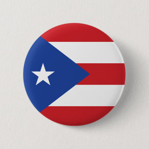Button Puerto Rico Flag