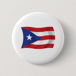 Button Puerto Rico Flag