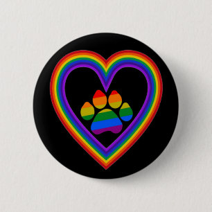 Button Rainbow Heart & Rainbow Paw