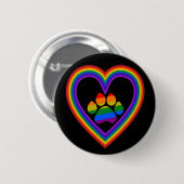 Button Rainbow Heart & Rainbow Paw (Voorkant /achterkant)