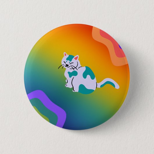 Button regenboogkat (Voorkant)