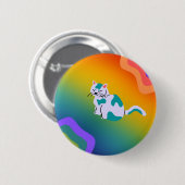 Button regenboogkat (Voorkant /achterkant)