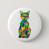 Button regenboogkat (Voorkant)