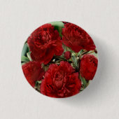 Button Rode anjerbloemen (Voorkant)