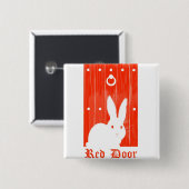 Button rode deur Bunny (Voorkant /achterkant)
