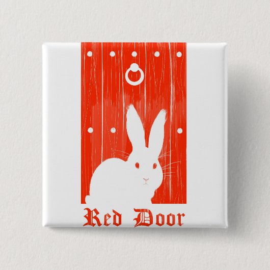 Button rode deur Bunny (Voorkant)