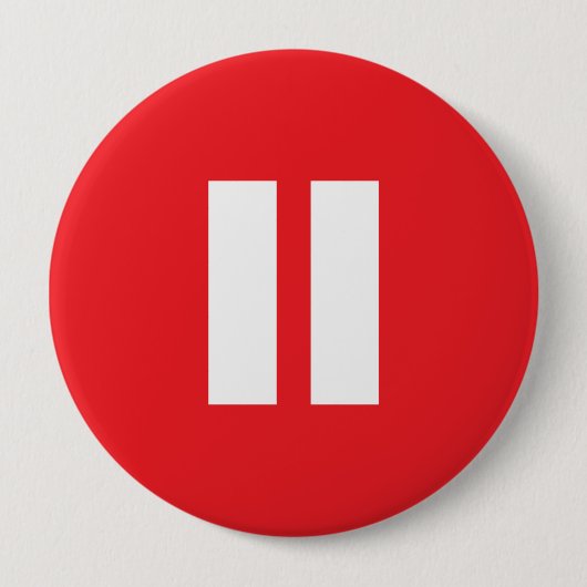 Button Rode en witte pauze (Voorkant)