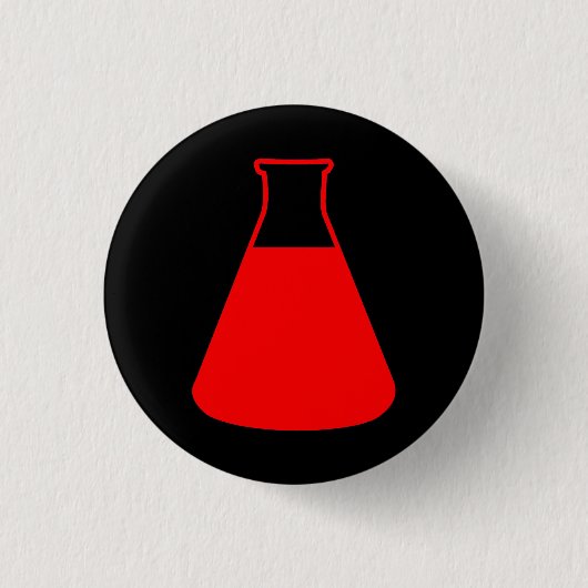 Button rode erlenmeyer Chemistry Pin (Voorkant)