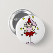 Button rode/roze prinses (Voorkant /achterkant)