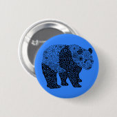 Button rond het Beer Artsy Panda (Voorkant /achterkant)