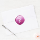 BUTTON ROND plumgradiënt + jouw tekst Ronde Sticker (Envelop)