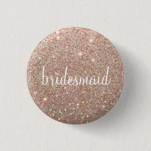 Button - Roos Gold Glitter Fab bridesmaid