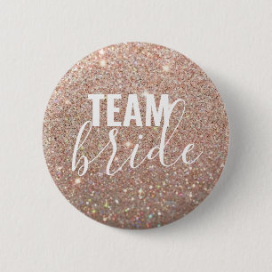 Button - Roos Gold Glitter Fab Team Bride