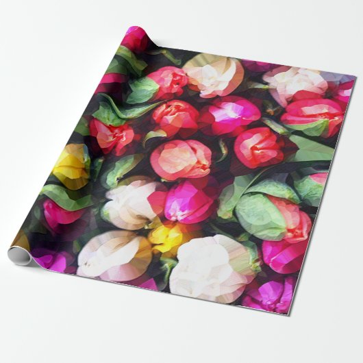 BUTTON ROSES CADEAUPAPIER (Uitgerold)