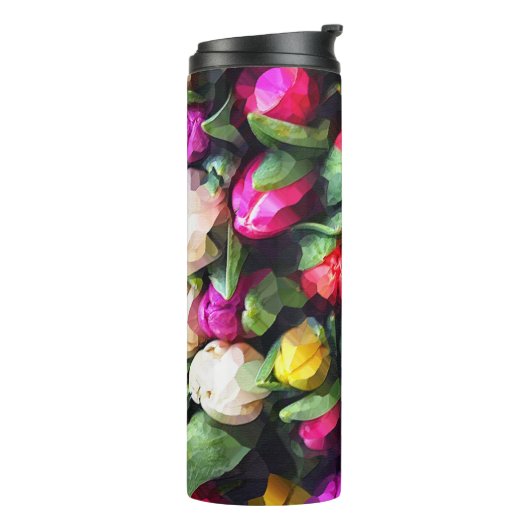 BUTTON ROSES THERMOSBEKER (Gedraaid links)