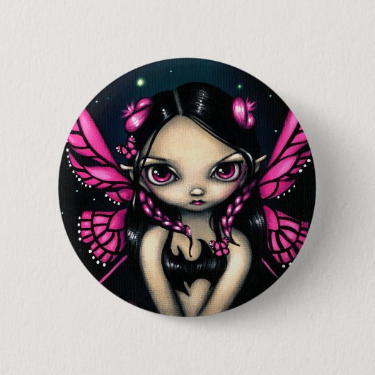 Button "Roze vlinder" (Voorkant)