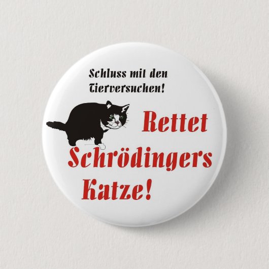 Button Schrödingers Katze (Voorkant)