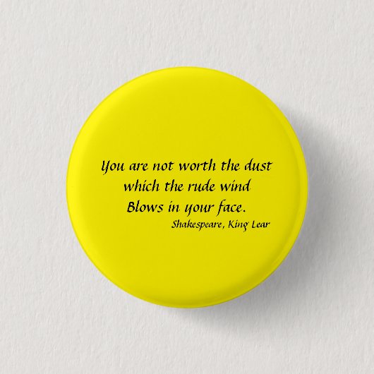 Button - Shakespeare, King Lear (Voorkant)