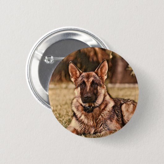 Button Shepherd Dog Hackibus (Voorkant /achterkant)