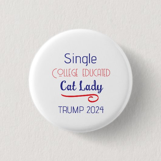 Button Single Cat dame voor Trump (Voorkant)