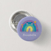 BUTTON : SKY MET CUTE RAINBOW (Voorkant /achterkant)