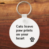 Button Sleutelhanger - kattencitaat (Voorkant)