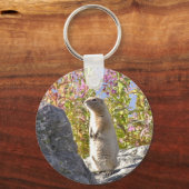 Button Sleutelhanger met schattige prairiehond (Voorkant)