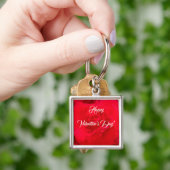 Button Sleutelhanger Red Rose Valentijnsdag (Hand)