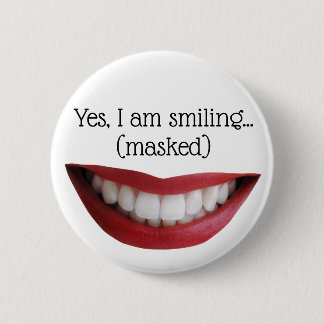 Button Smile - voor maskers