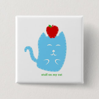 Button - spullen op mijn kat - kat met appel