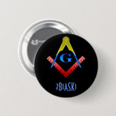 Button Square and Compass (Voorkant /achterkant)