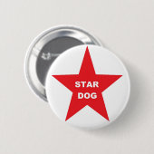 Button Star Dog op Red Star (Voorkant /achterkant)