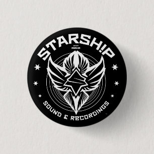 Button STARSHIP Sound & Recordings (Blk Bkgd)