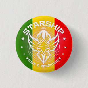 Button STARSHIP Sound & Recordings (Rastafarian)